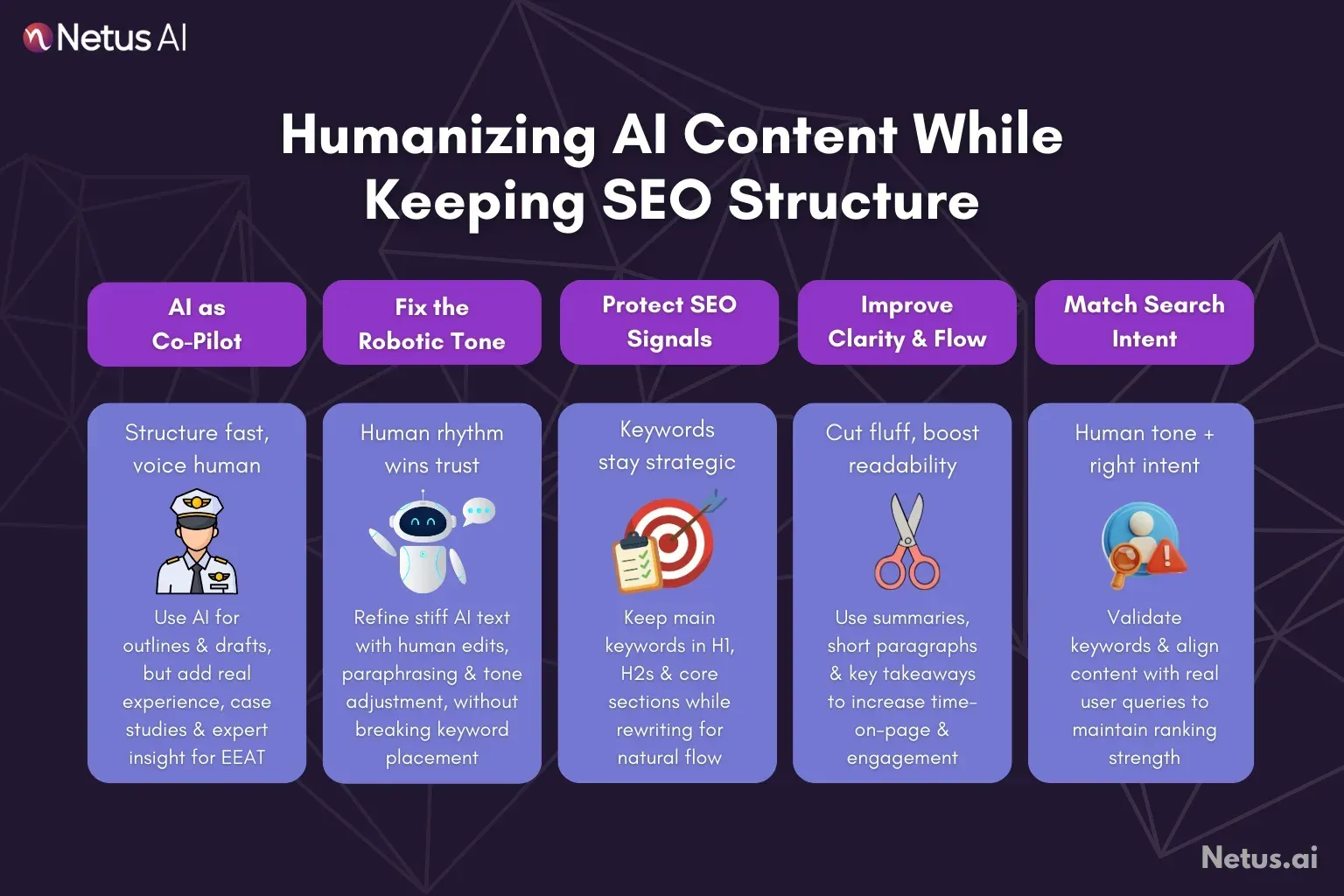 What good SEO needs: How to pick quality instead of quantity is explained, NetusAI
