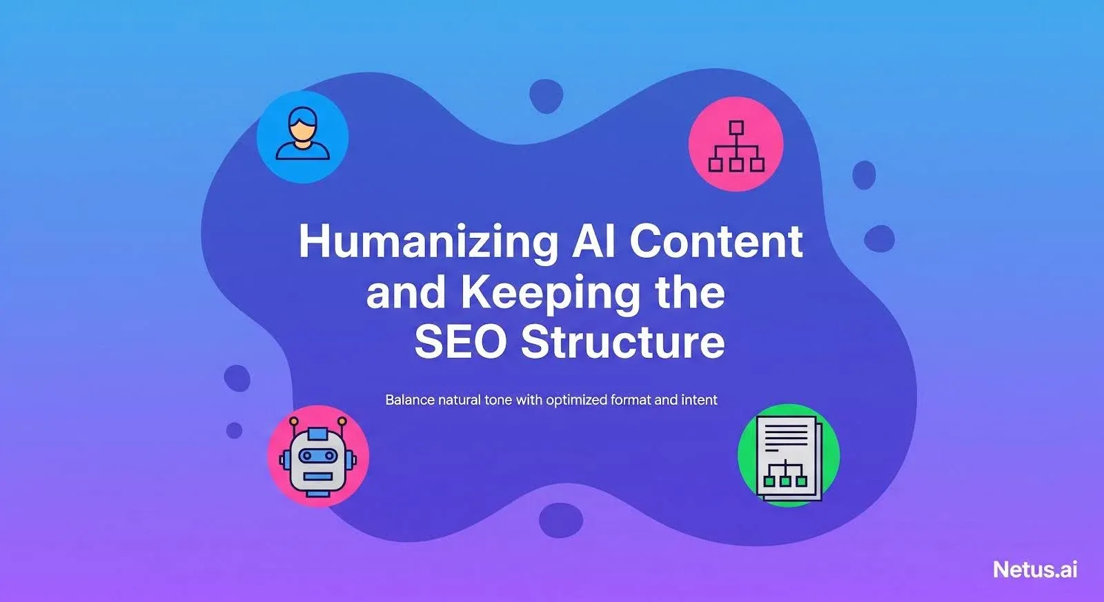 How can we humanize AI content and keep the SEO structure is explained, NetusAI