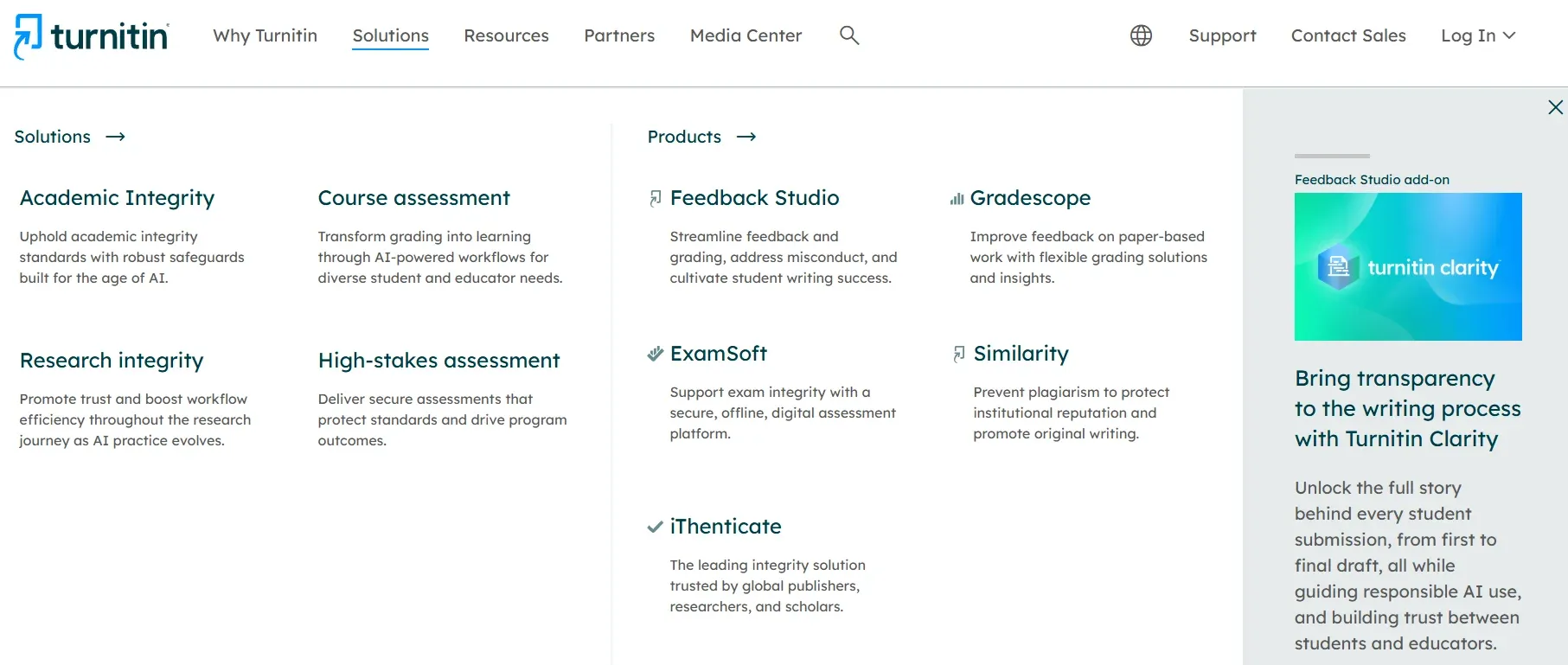 Turnitin is shown displaying its features.