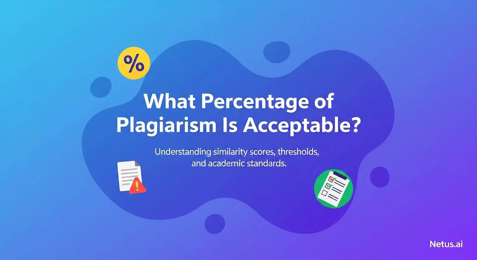 What percentage of plagiarism is acceptable?