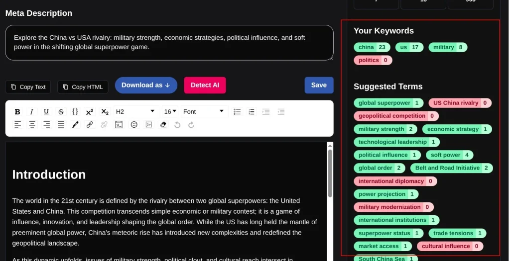 NetusAI SEO Article Generator with topic, keywords, Template and language is mentioned