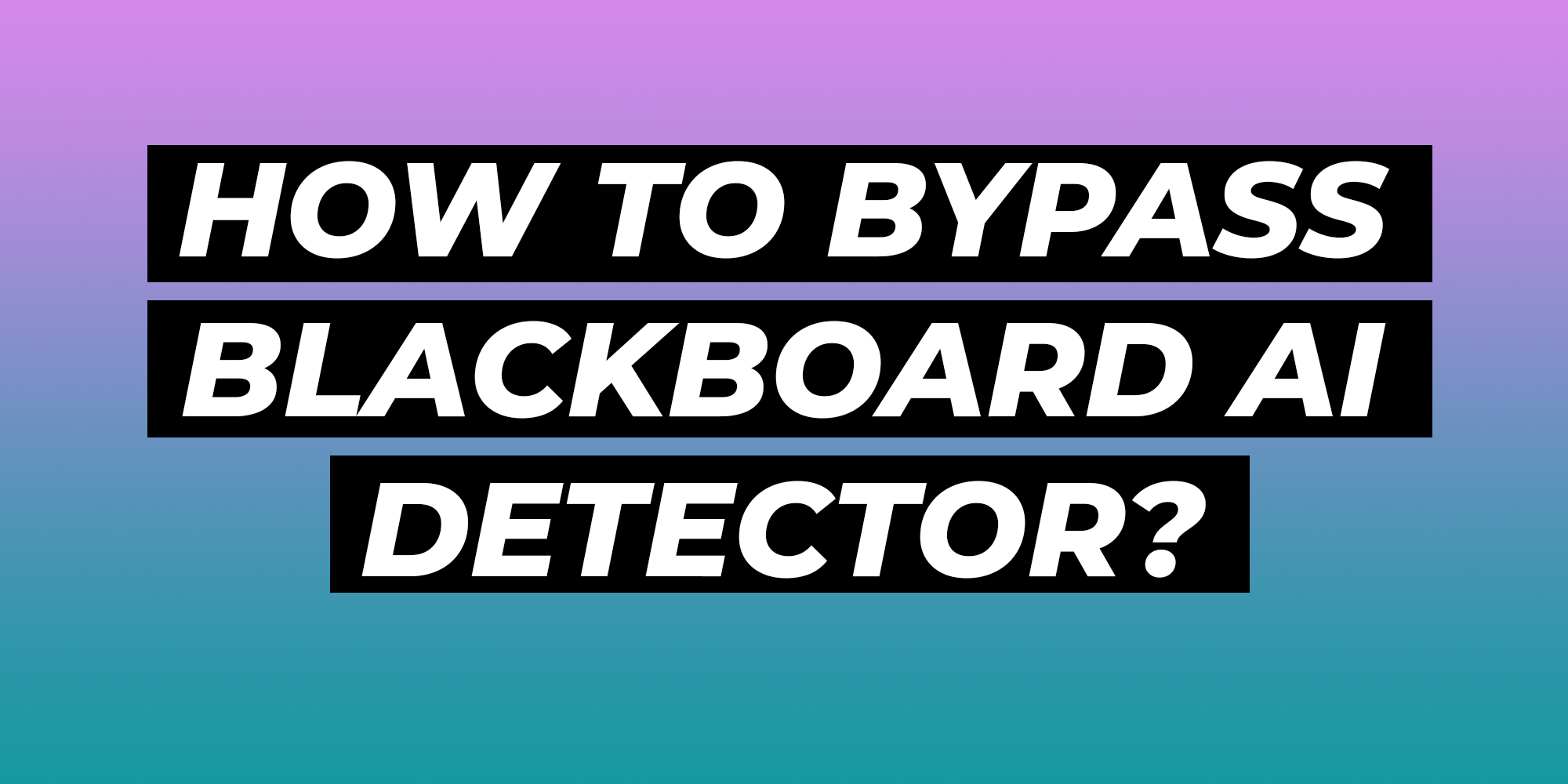 Blackboard AI Detector
