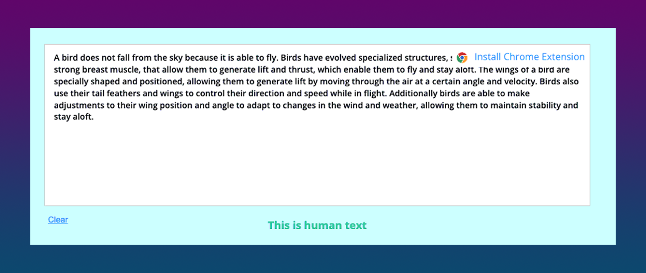 copy lead detection of ai content