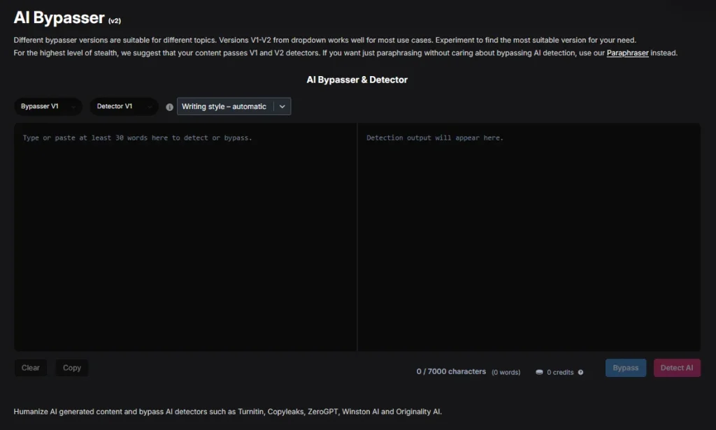 Tools That Help Humanize AI Content for SEO, AI Bypasser V1/V2, NetusAI