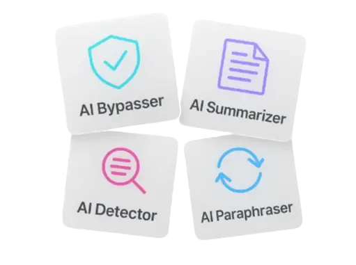 NetusAI bypasser, paraphraser, detector and summarization tool cards