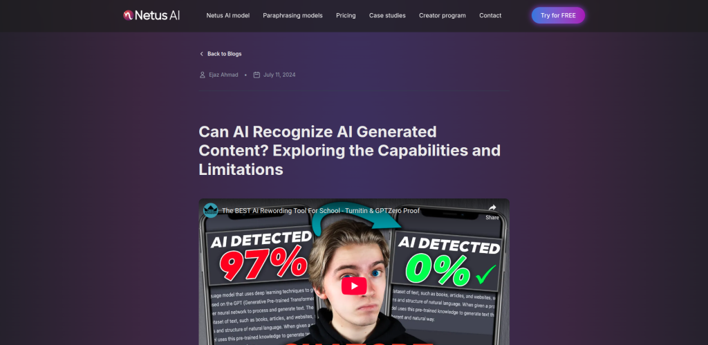 Can AI Recognize AI Generated Content? Exploring the Capabilities and Limitations